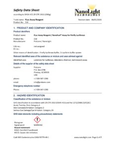 318_Firefly Luciferase Assay Reagent_SDS_06-2020